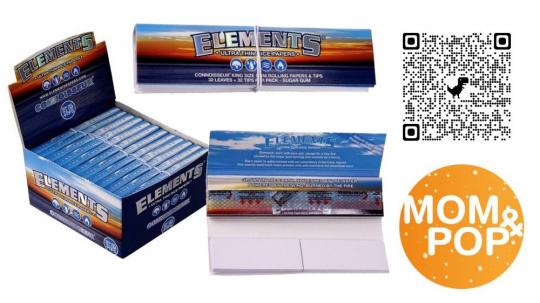 Elements King Size Rice Papers + Tips 