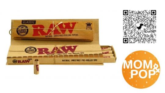 RAW Classic King Size + pre-rolled Tips 