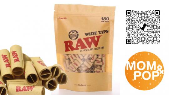 RAW Wide Pre-rolled Tips 