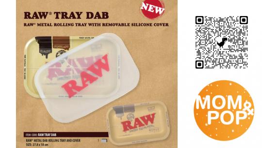 RAW Metal Dab Rolling Tray with Silicone Cover 