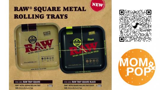 RAW Black Metal Square, 23.2 x 23.2 cm 