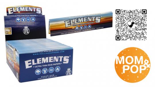 Elements Blue King Size Slim Rice Papers 