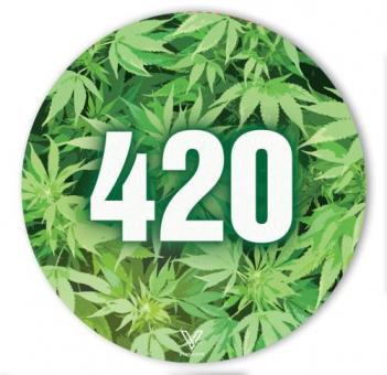 Slikks 420 Green Leaves Dab Mat 