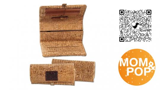 KAVATZA Cork-Odile Wallet/Pouch for King Size Papers 