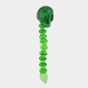 Glass Dabber Green Skull 