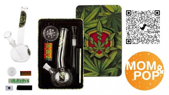 Greenline Camouflage Green Peace Bong Set 